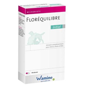 Floréquilibre Initial est un probiotique pour chien & chat du laboratoire Wamine